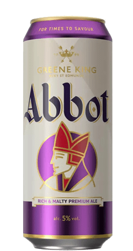 Cerveza británica Abbot Ale lata